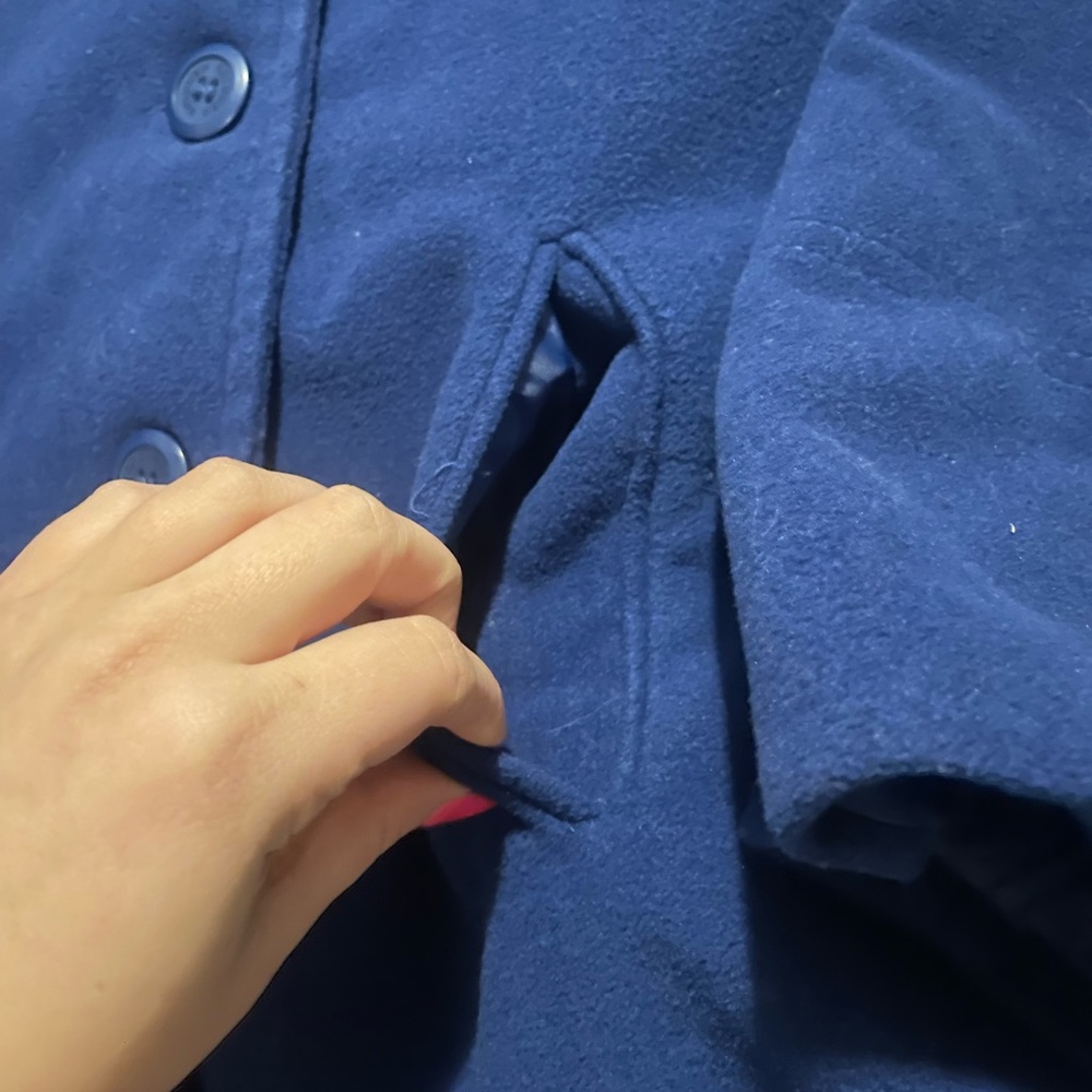 women’s columbia royal blue pea coat 2X - Picture 2 of 3